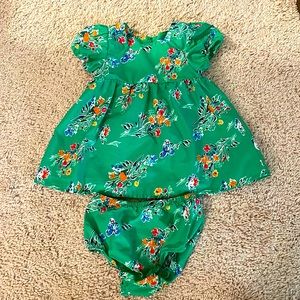 Cat & Jack-Green floral dress 6-9M